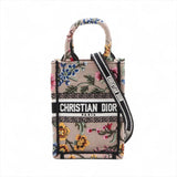 Christian Dior Book Tote Mini Phone Bag Canvas