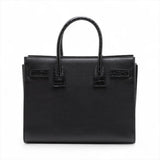 Saint Laurent Calfskin Crocodile Embossed Small Sac de Jour Black