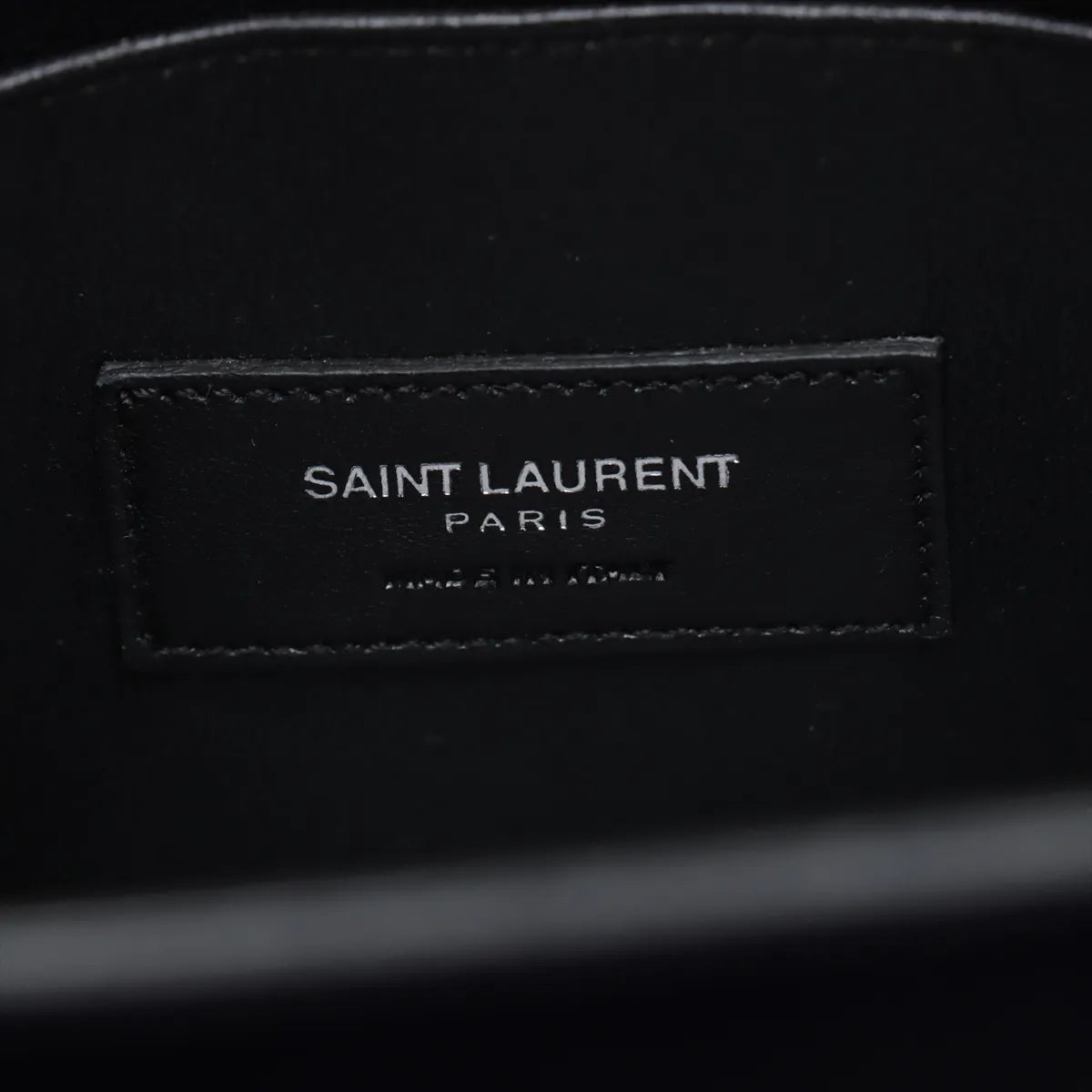 Saint Laurent Calfskin Crocodile Embossed Small Sac de Jour Black