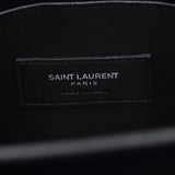 Saint Laurent Calfskin Crocodile Embossed Small Sac de Jour Black