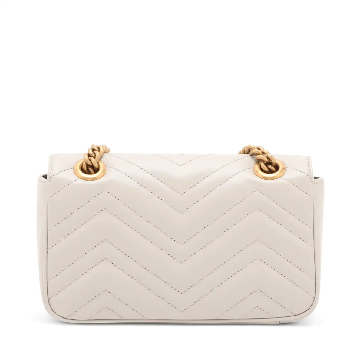 Gucci GG Marmont Leather Chain Shoulder Bag Gray
