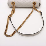 Gucci GG Marmont Leather Chain Shoulder Bag Gray