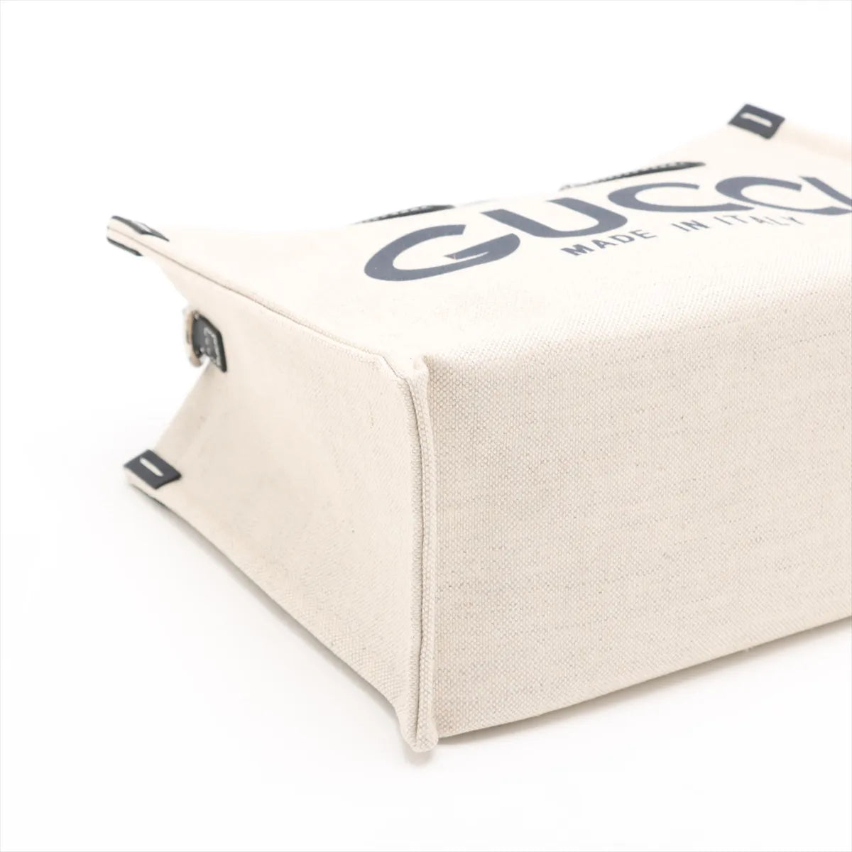 Gucci Logo Print handbag beige navy - interior