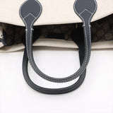 Gucci Logo Print handbag beige navy - hardware