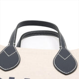 Gucci Logo Print handbag beige navy - back
