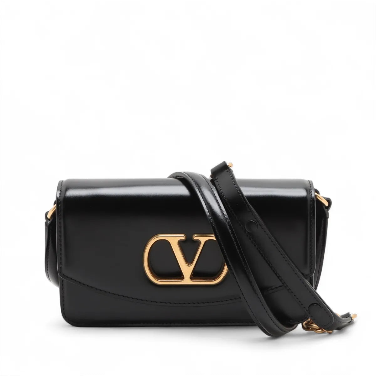 Valentino Garavani V logo shoulder bag black - front