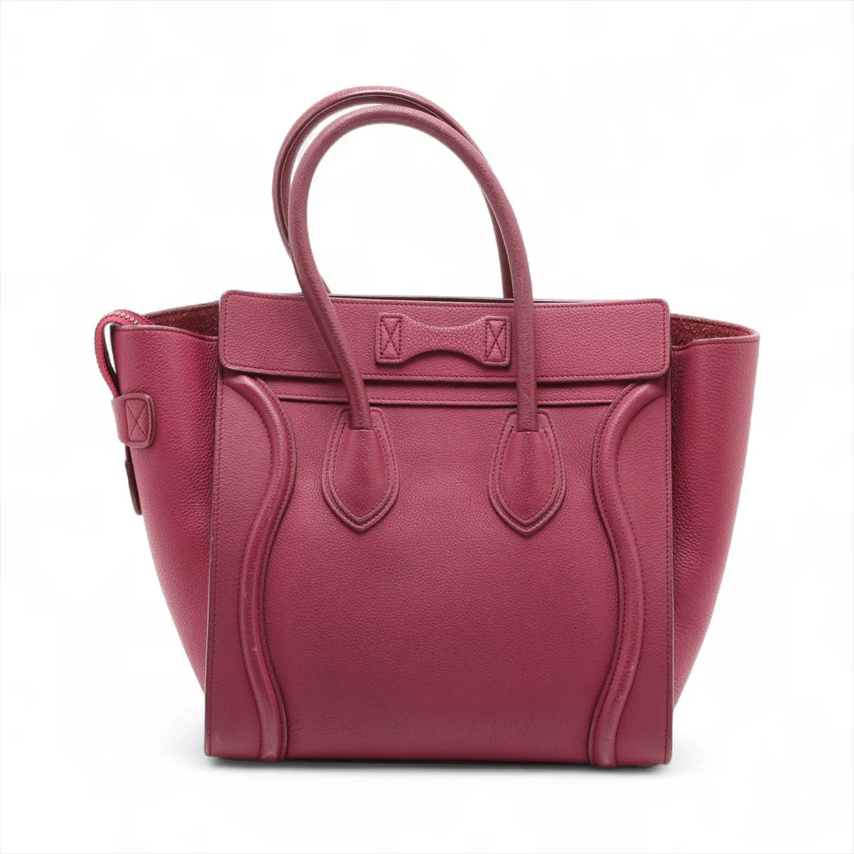 Celine Luggage Micro Shopper bordeaux - side