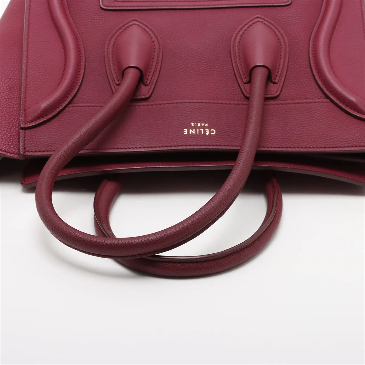 Celine Luggage Micro Shopper bordeaux - hardware