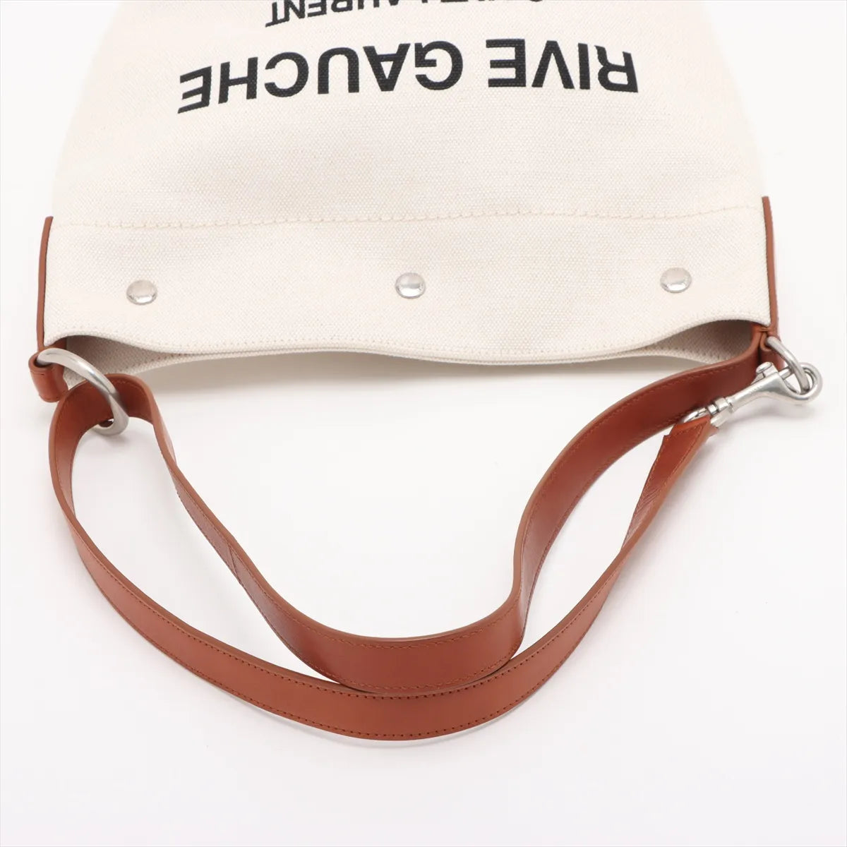 Saint Laurent Rive Gauche bucket bag beige - hardware