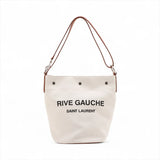 Saint Laurent Rive Gauche bucket bag beige - front