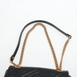 Calfskin Matelasse Small GG Marmont Shoulder Bag Black