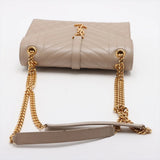 Saint Laurent Paris Envelope Leather Chain Shoulder Bag Beige
