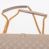 Saint Laurent Paris Envelope Leather Chain Shoulder Bag Beige