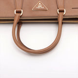 Prada Saffiano handbag brown - hardware