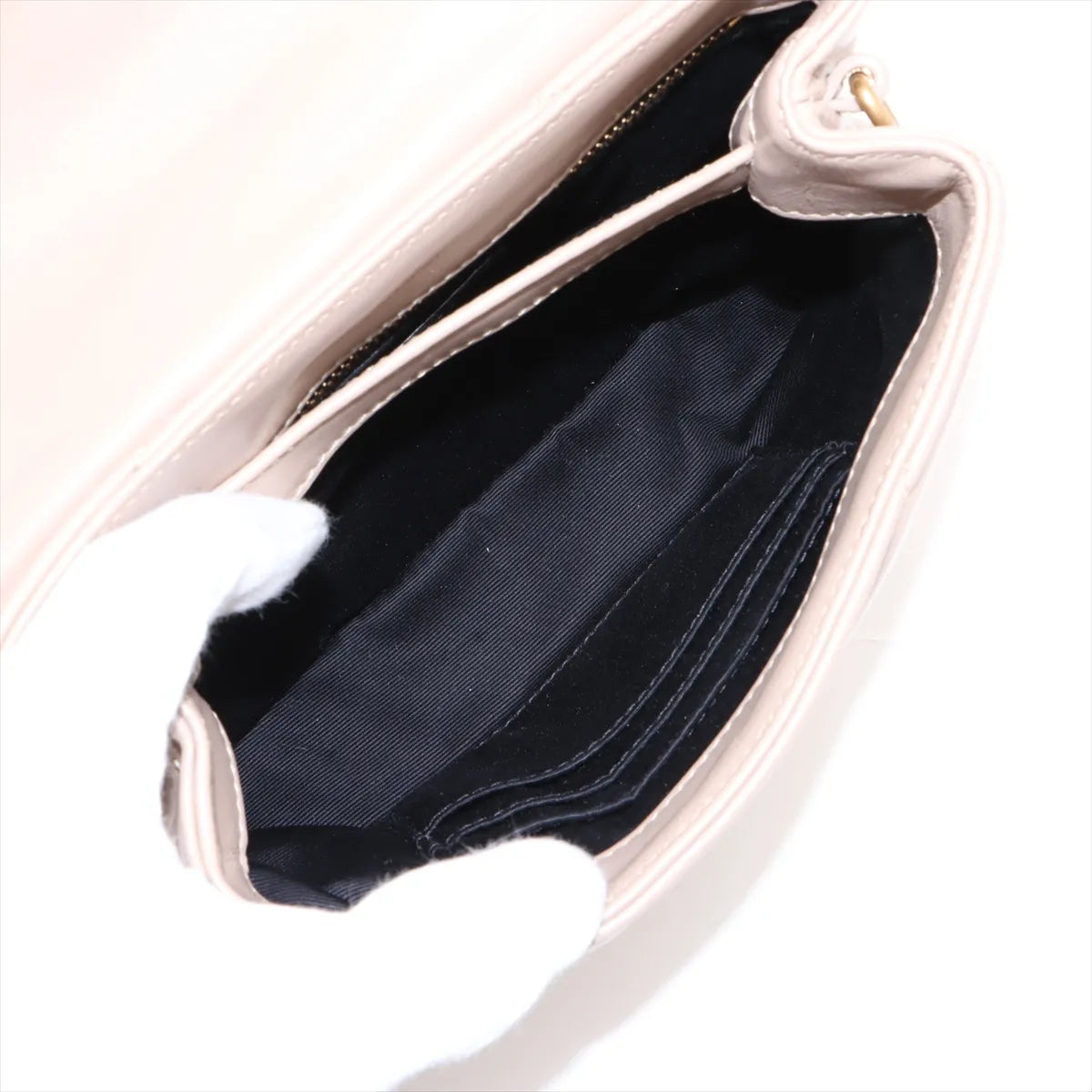 Saint Laurent Lulu shoulder bag beige - back