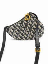 Christian Dior Saddle Bag Oblique Canvas with Strap I Navy Monogram