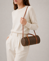 Louis Vuitton Papillon Monogram Coated Canvas Barrel Bag I Brown