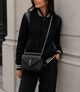 Saint Laurent College Medium Leather Chain Bag I Black 487212