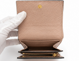 Gucci GG Marmont Bicolor GG Supreme Canvas and Leather Wallet I Beige and Brown