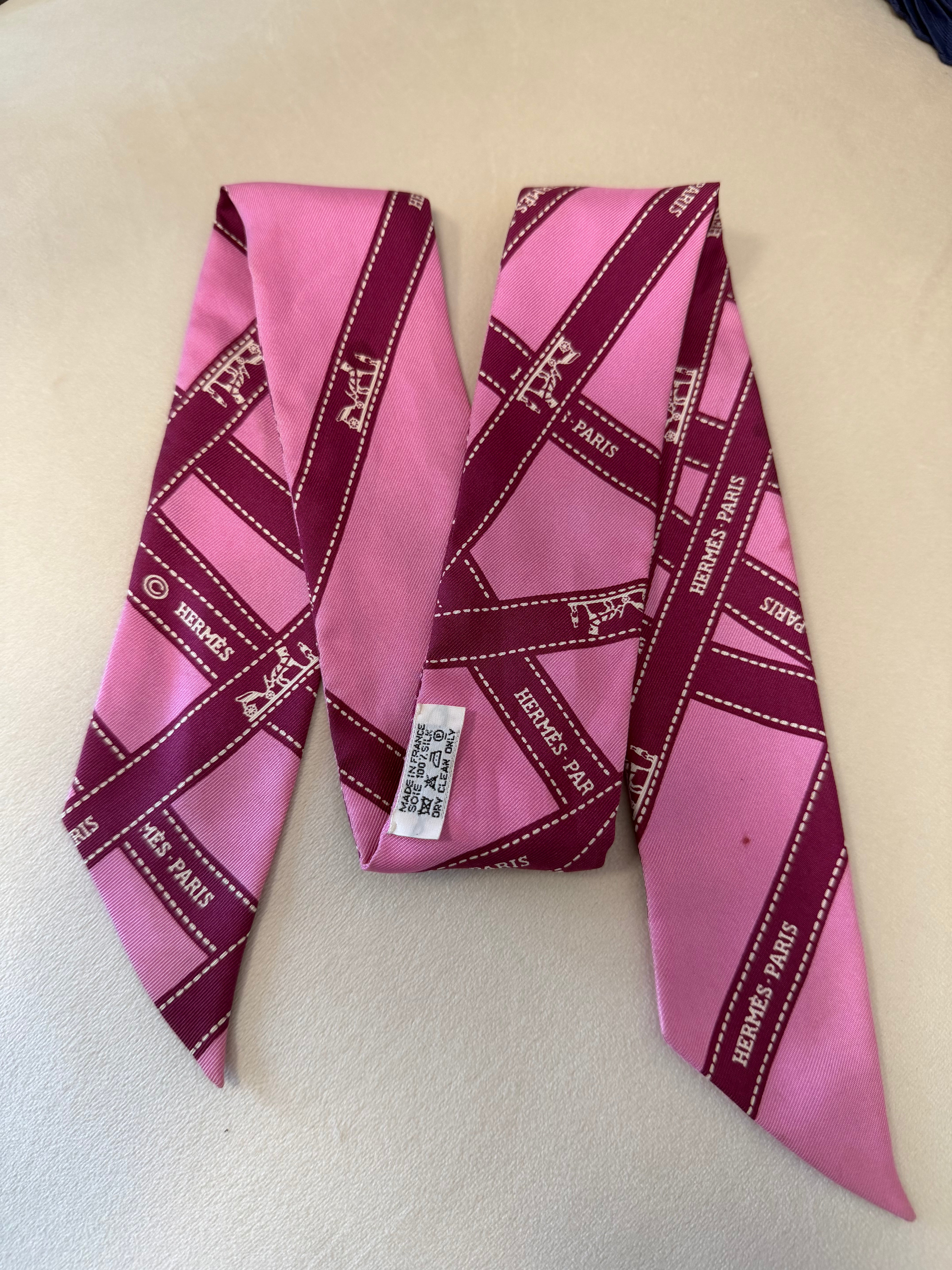 Twilly Hermès Bolduc I Pink