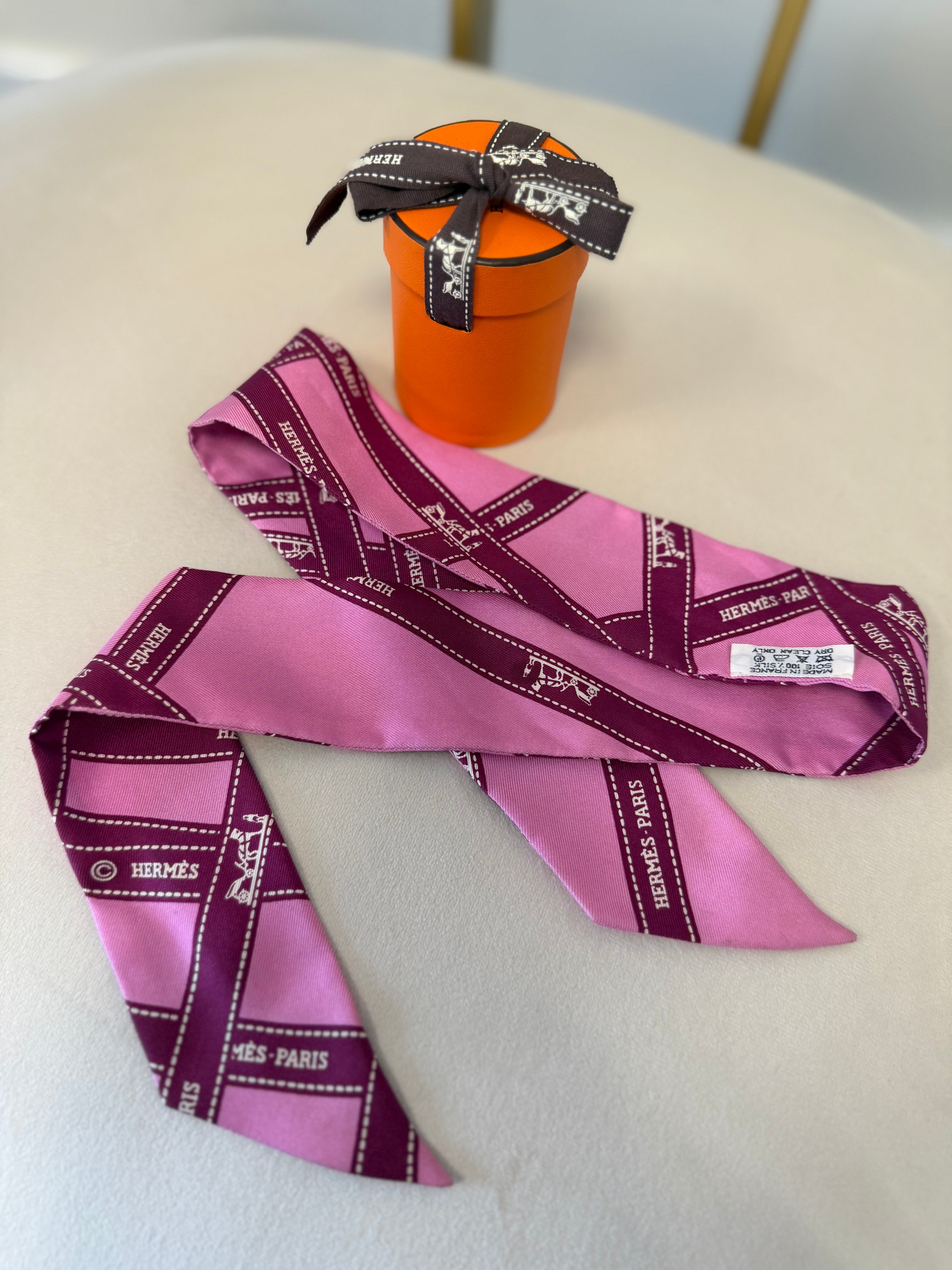 Twilly Hermès Bolduc I Pink