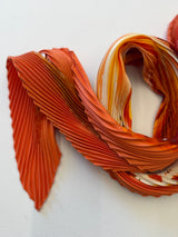 Hermès Smile Pleated Scarf I Orange