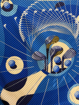 Hermès Swing Pleated Scarf I Blue and White