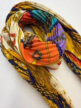 Hermès Carpe Diem Pleated Scarf I Colorful