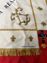 Hermès Viu Due Carrosse De Silk Scarf I Pink, Blue, Off-White and Gold