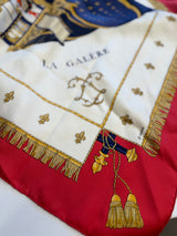 Hermès Viu Due Carrosse De Silk Scarf I Pink, Blue, Off-White and Gold