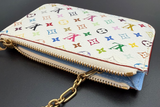 Louis Vuitton x Takashi Murakami Monogram Multicolore Coated Canvas Card Holder I White