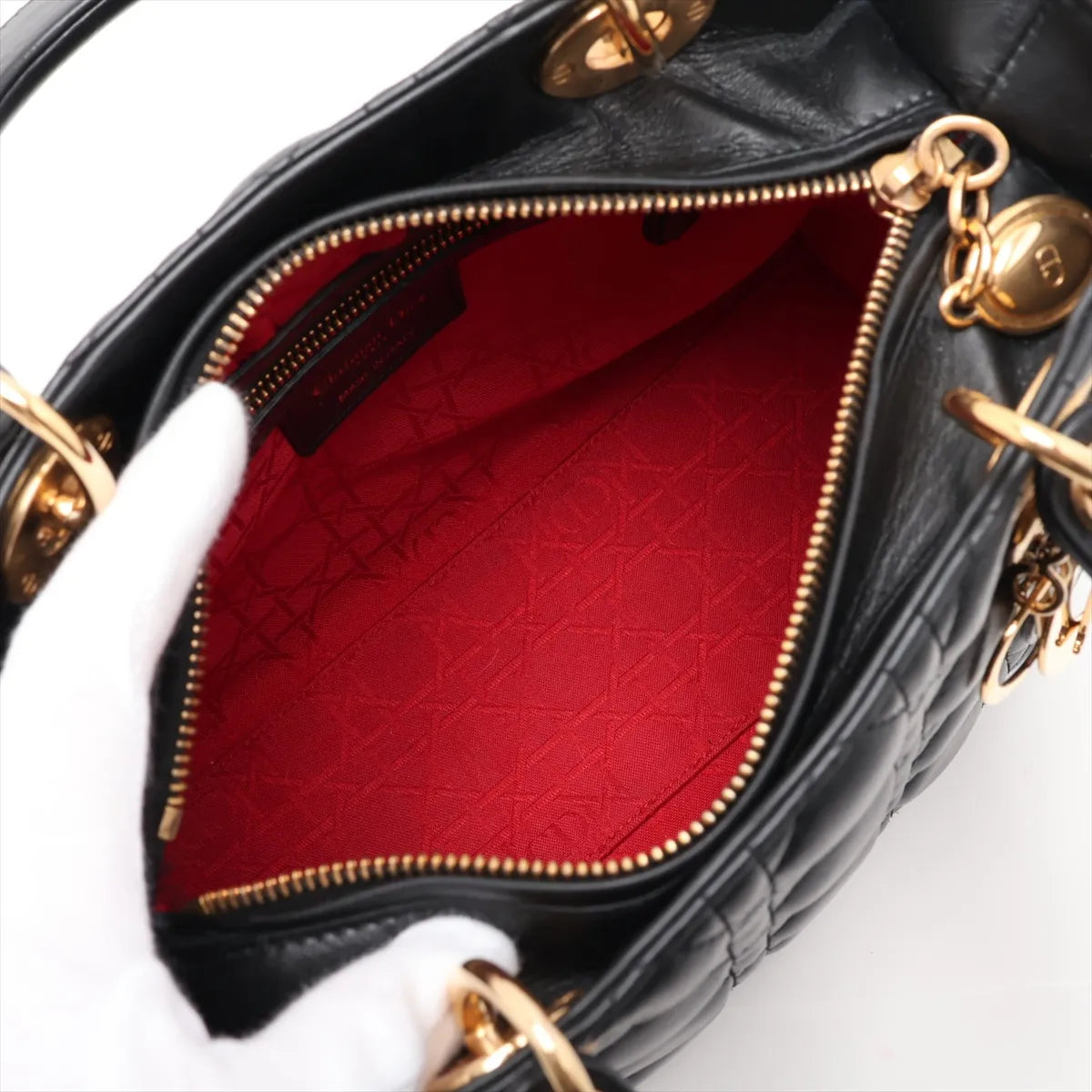 Christian Dior Cannage Lady Dior Leather
