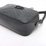 Gucci GG Marmont Matelassé Leather Camera Bag I Black with Black Hardware
