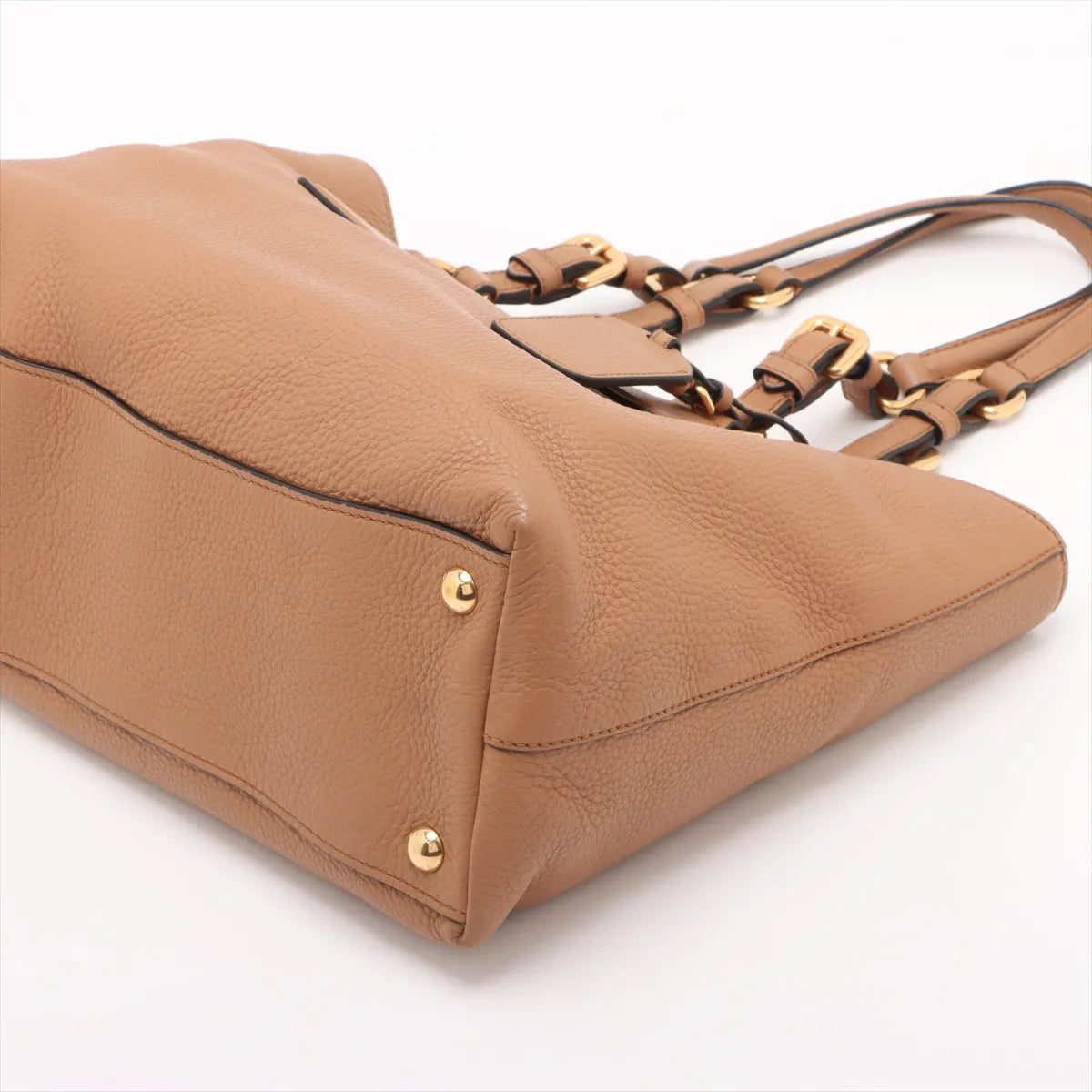Prada Vitello Phenix tote brown - detail