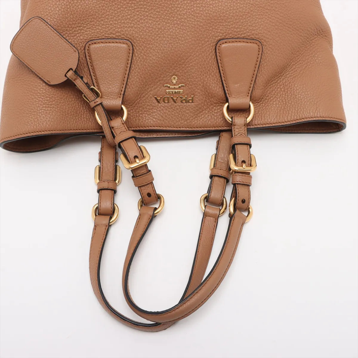 Prada Vitello Phenix tote brown - hardware
