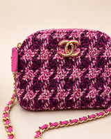 Chanel Classic Flap Tweed Bag I Pink with Mixed Hardware