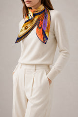 Hermès Carpe Diem Pleated Scarf I Colorful