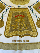 Foto original do lenço Hermès Poste et Cavalerie — detalhe 2