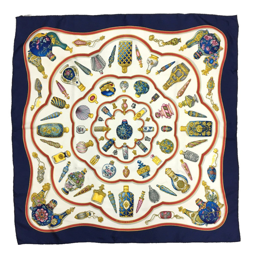 Hermes QU'IMPORTE LE FLACON Carre 90 Silk Scarf - Multicolor