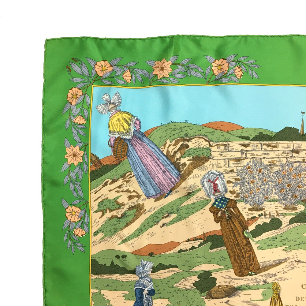 Hermes COSTUMES DES DEPARTEMENTS Carre 90 Silk Scarf - Multicolor
