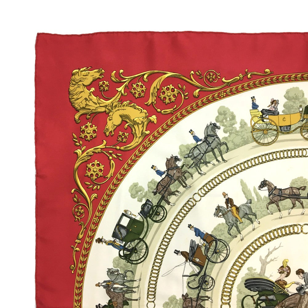 Hermes LA PROMENADE DE LONGCHAMPS Carre 90 Silk Scarf - Multicolor