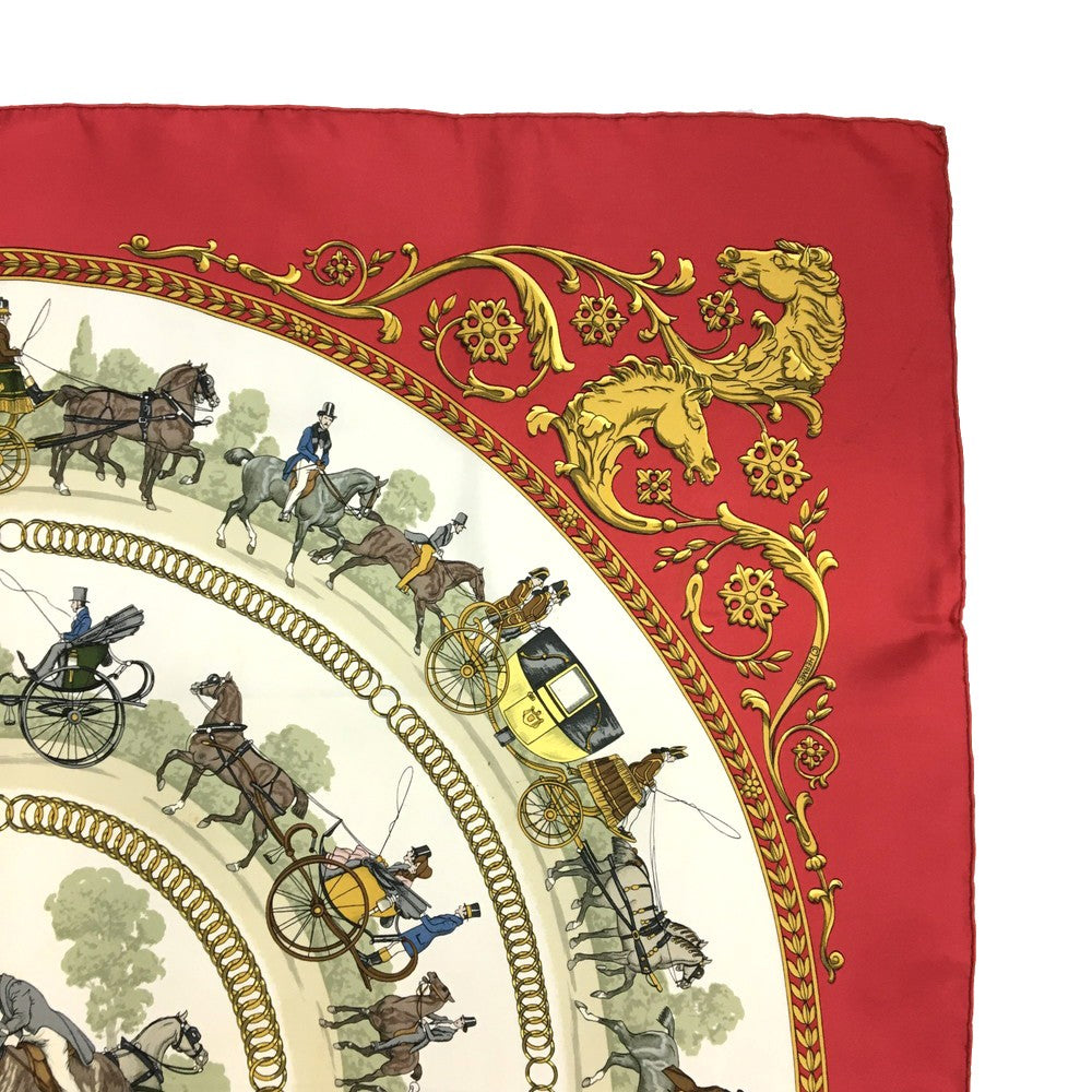 Hermes LA PROMENADE DE LONGCHAMPS Carre 90 Silk Scarf - Multicolor