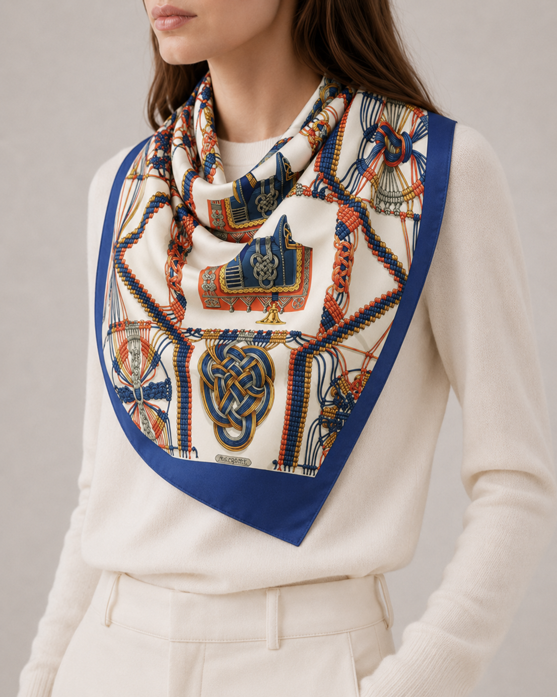 Hermes MACRAME Carre 90 Silk Scarf - Multicolor