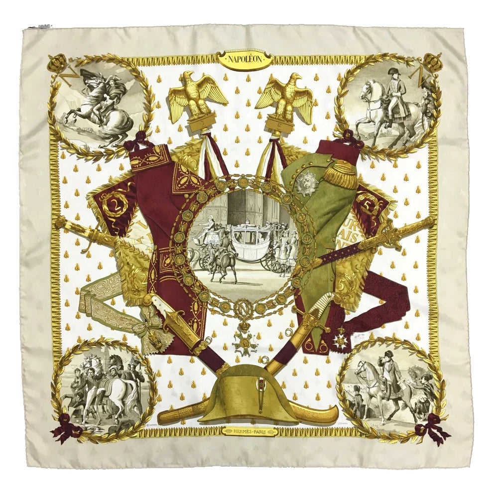 Hermes NAPOLEON Carre 90 Silk Scarf - Multicolor