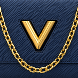 Louis Vuitton blue Epi leather bag - gold V closure and leather detail